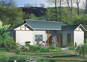 中式单层农村建筑设计jpg方案