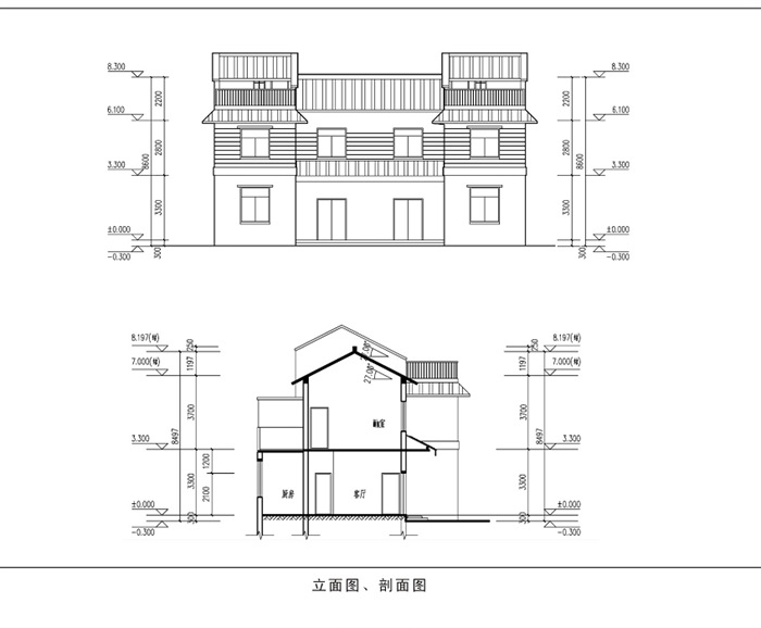 中式独栋多层别墅jpg方案图(2)