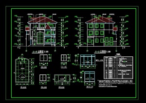 全套别墅建筑详细设计cad施工图
