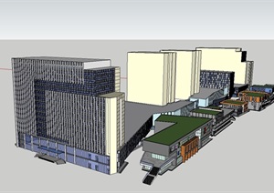 商业办公楼群设计SU(草图大师)模型