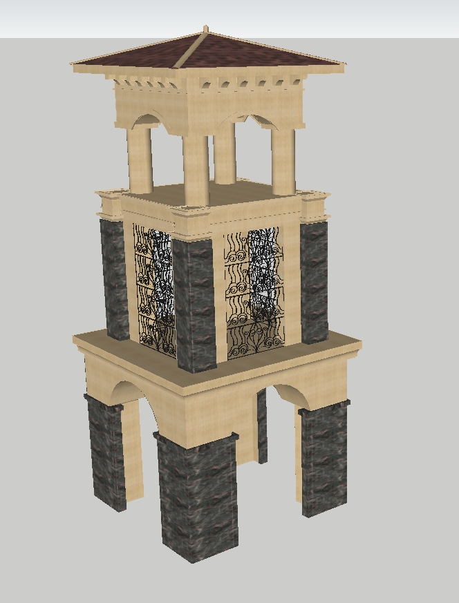 5个各种风格塔楼ＳＵ模型 (4)(5)