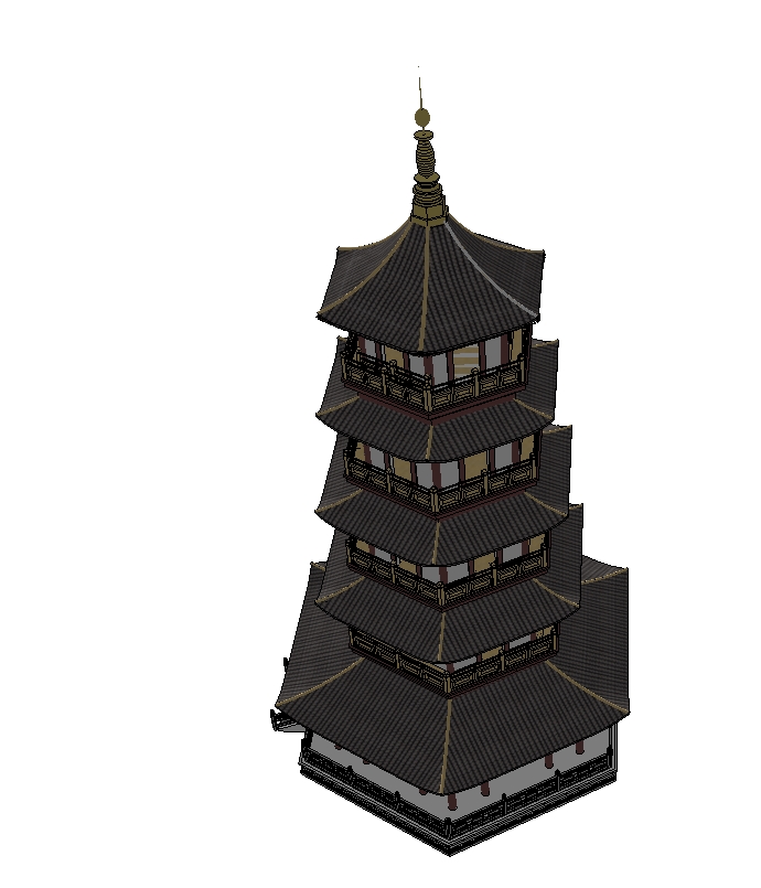 5个各种风格塔楼ＳＵ模型 (4)(9)
