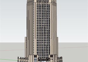 商业办公大楼高层建筑SU(草图大师)模型