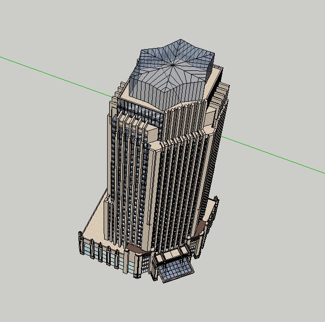 商业办公大楼高层建筑su模型