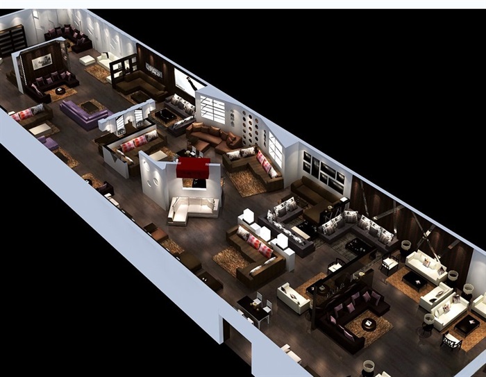东星家具展厅室内设计3d模型(1)