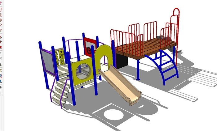 三个儿童游乐设施ＳＵ模型(3)