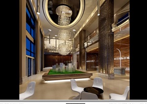 帝景国际星城售楼处室内空间设计cad施工图