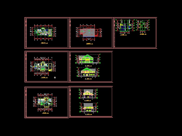 多套不同的别墅设计精美cad方案图(5)