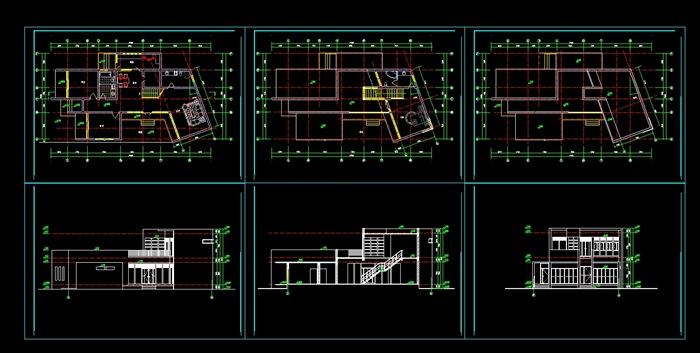 现代别墅建筑方案带效果图(5)