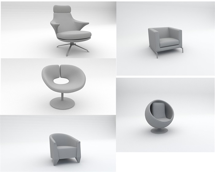 室内详细椅子素材su模型