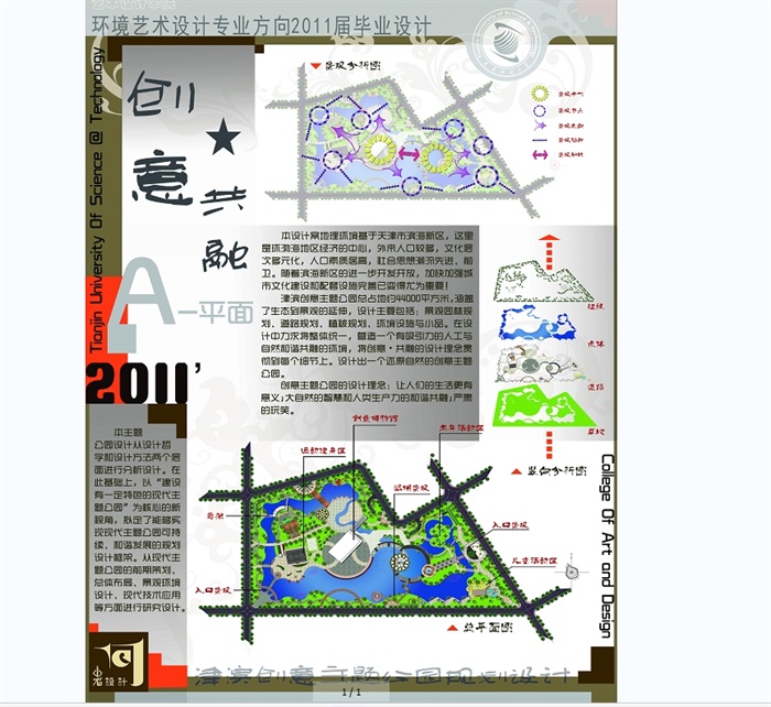 某毕业设计公园规划psd展板(1)