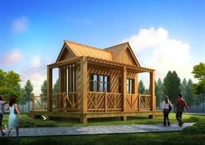 木屋详细设计3d模型