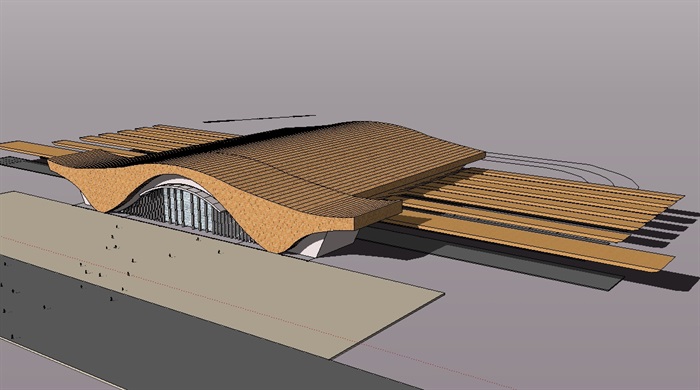 现代风格机场建筑设计su模型(2)