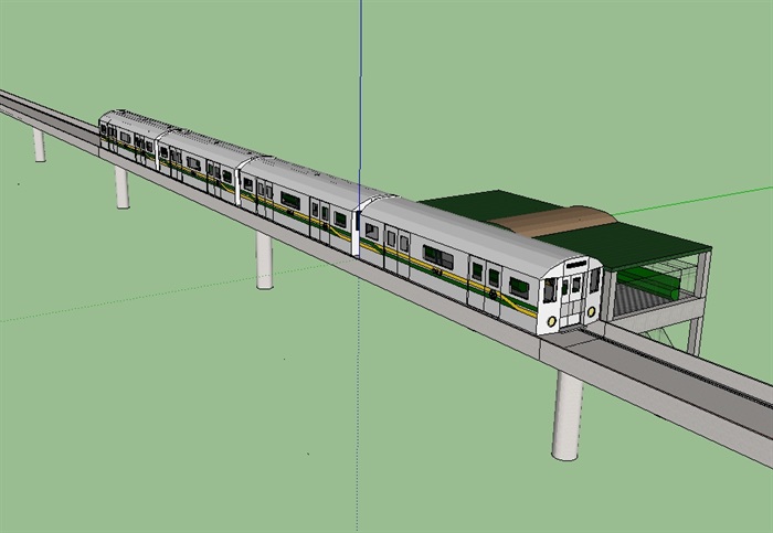 轻轨站建筑设计su模型(2)