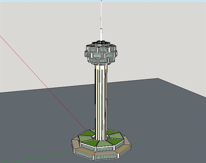 灯塔建筑设计su模型(3)