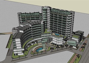 菲律宾产科医院详细建筑设计SU(草图大师)模型