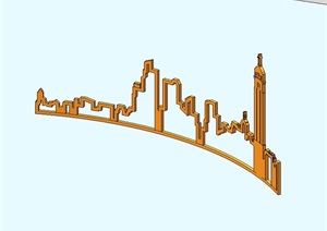 城市景观小品素材设计SU(草图大师)模型