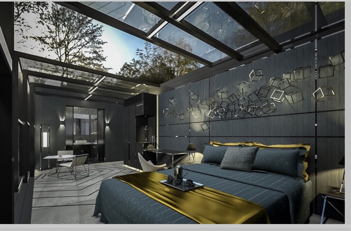 现代风格山地别墅室内空间设计pdf方案(4)