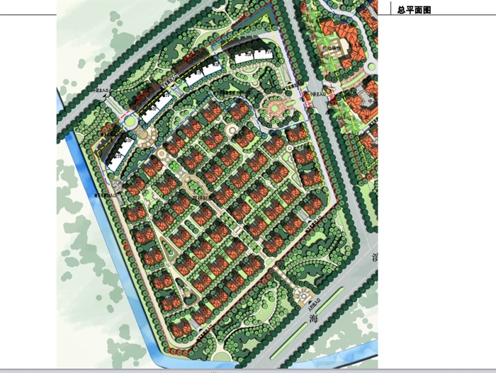 某欧式详细的住宅小区景观规划pdf方案(4)
