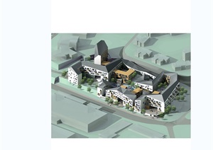某中式半山公寓规划建筑jpg方案