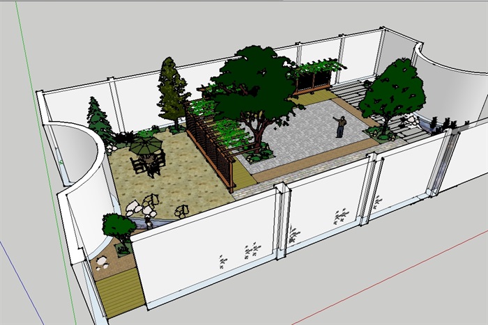 现代庭院花园景观设计模型(3)