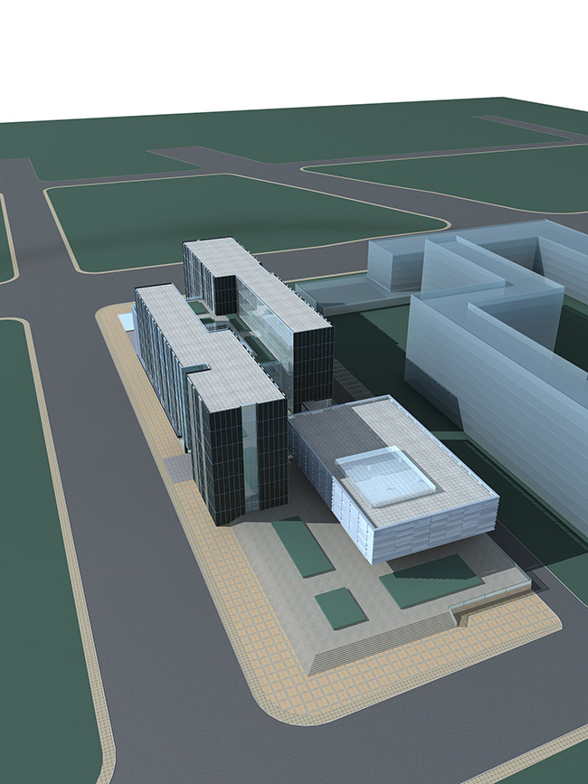 现代公建办公楼CAD平立剖和MAX设计(3)