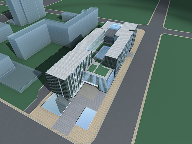 现代公建办公楼CAD平立剖和MAX设计(4)