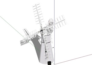 风车建筑SU(草图大师)模型