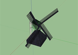 风车独特小品SU(草图大师)模型
