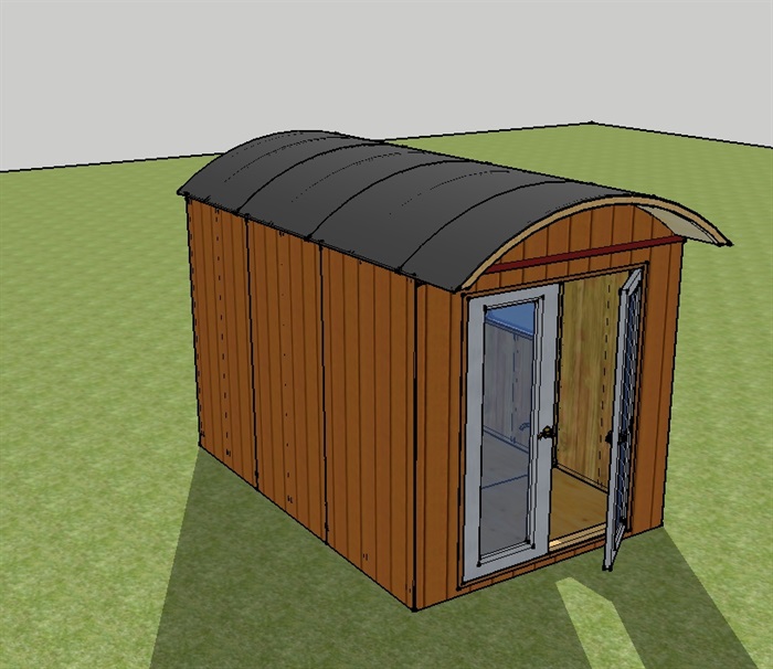 防腐木木屋建筑模型(2)