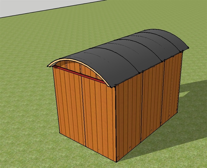 防腐木木屋建筑模型(3)