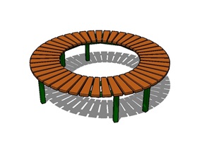 现代园林景观树池花池坐凳SU(草图大师)模型