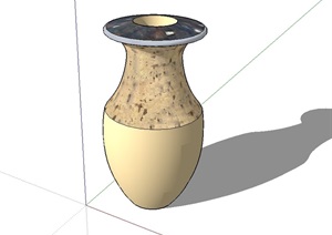 种植器皿花瓶设计SU(草图大师)模型