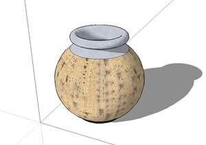 现代器皿花瓶设计SU(草图大师)模型