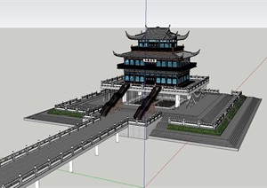 古建筑宫殿SU(草图大师)模型