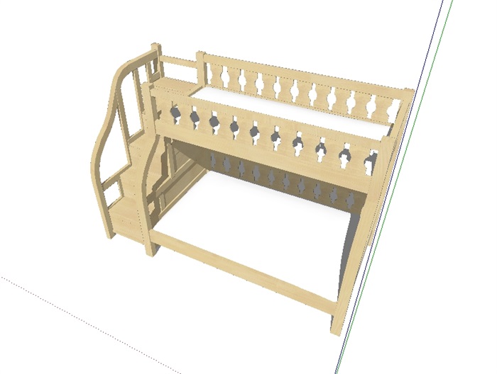 高低床完整设计SU模型(2)