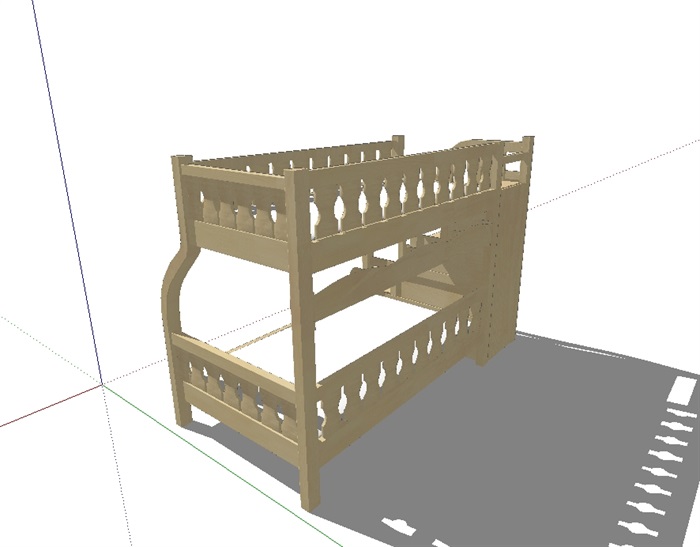 高低床完整设计SU模型(3)