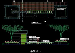景墙及树池设计施工图