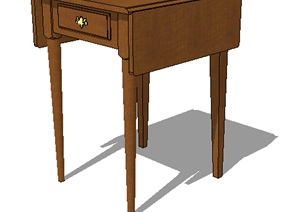 木制折叠桌子SU(草图大师)模型