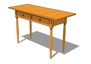某室内详细的桌子素材SU(草图大师)模型