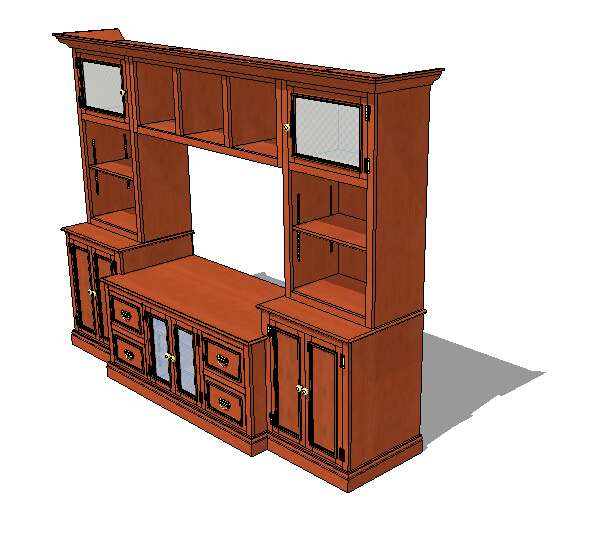 现代家具柜子设计su模型