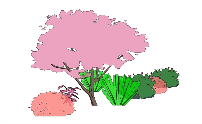 各种园林乔灌木地被植物素材大全SU模型(2)