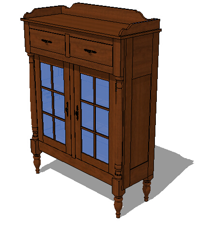 某欧式家具柜子su模型