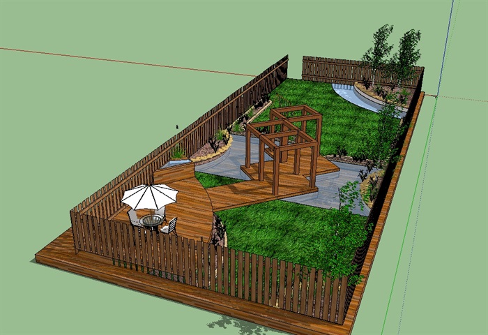 庭院花园景观设计模型(1)