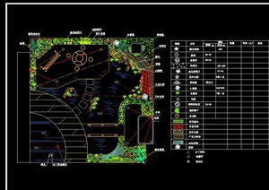 某屋顶花园绿化布置cad平面图