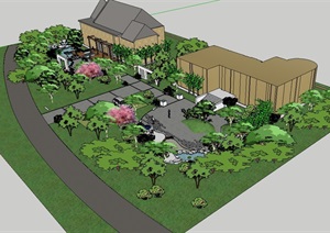 某别墅庭院花园详细设计模型