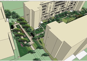 中交住宅庭院景观设计SU(草图大师)模型