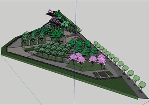 某详细完整的庭院花园模型
