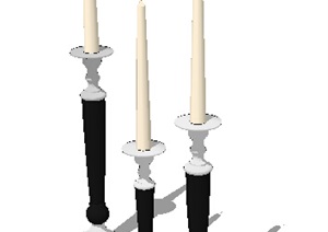 欧式蜡烛台素材设计SU(草图大师)模型