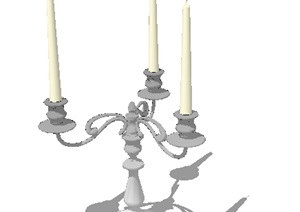 某室内蜡烛台素材设计SU(草图大师)模型